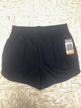 NWT Lands' End Women's Black Elastic-Waist Athletic Shorts